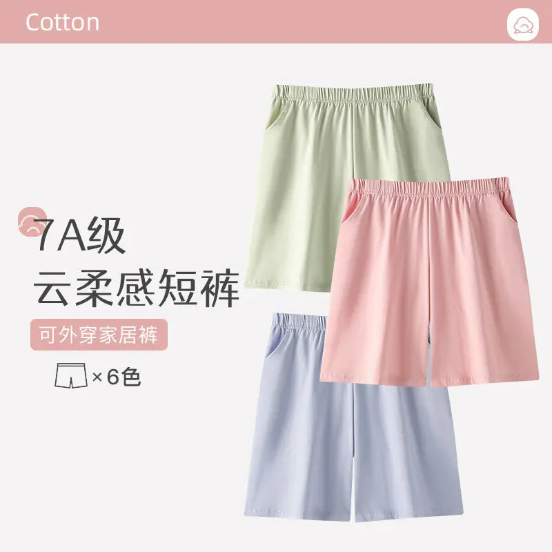 Women's Pajama Pants Summer Three-Quarter Pants Pure Cotton Thin Large Size Home Pants Large Pants Home Pants Loose Factory Wholesale GreatEagleInc