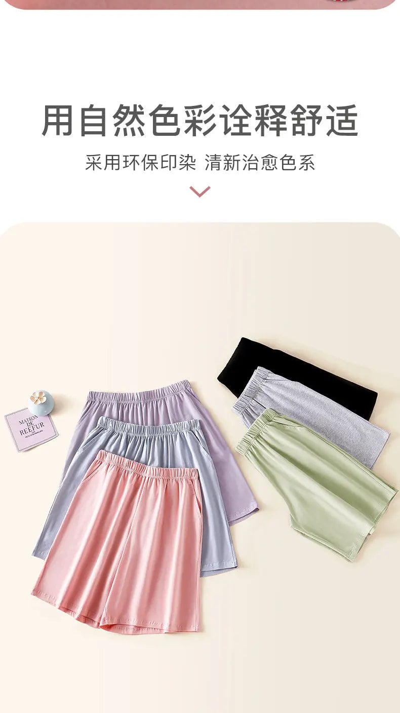 Women's Pajama Pants Summer Three-Quarter Pants Pure Cotton Thin Large Size Home Pants Large Pants Home Pants Loose Factory Wholesale GreatEagleInc