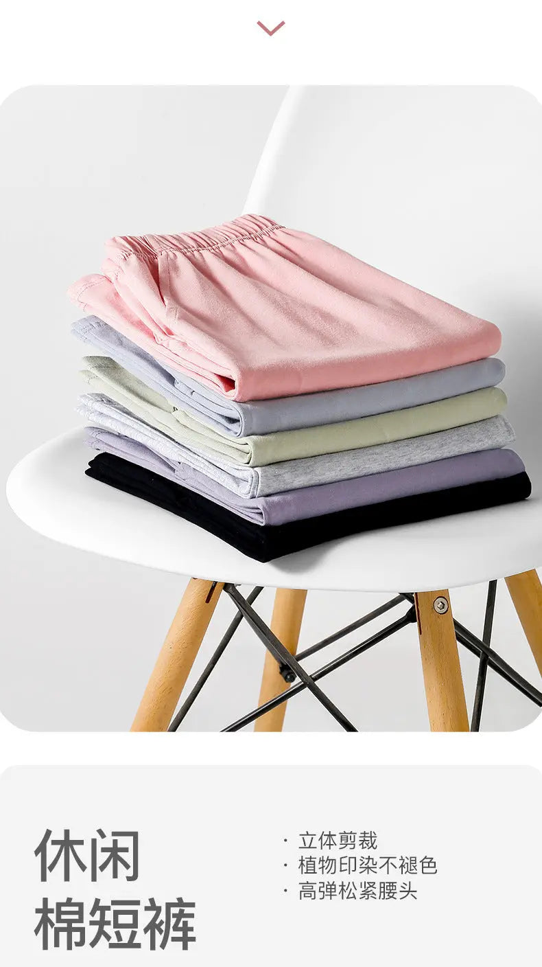 Women's Pajama Pants Summer Three-Quarter Pants Pure Cotton Thin Large Size Home Pants Large Pants Home Pants Loose Factory Wholesale GreatEagleInc