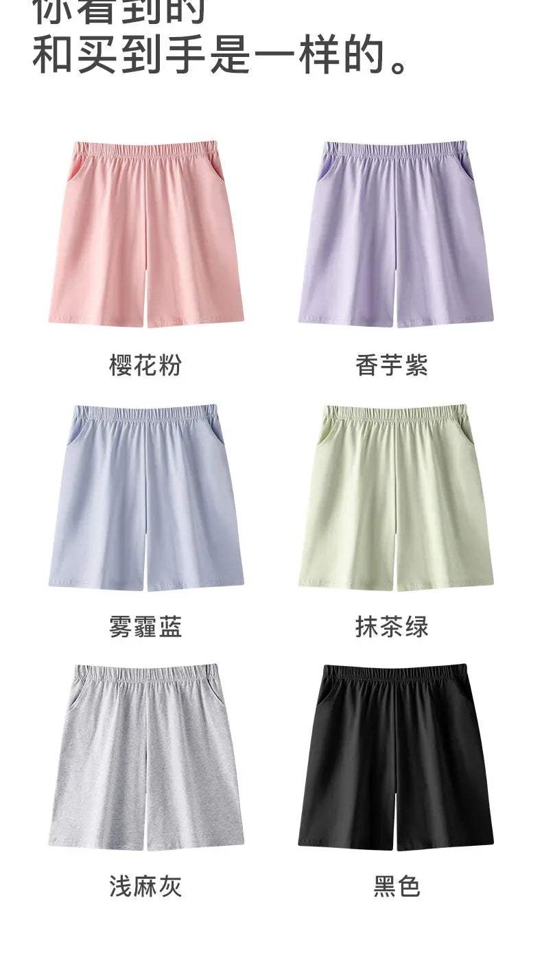 Women's Pajama Pants Summer Three-Quarter Pants Pure Cotton Thin Large Size Home Pants Large Pants Home Pants Loose Factory Wholesale GreatEagleInc