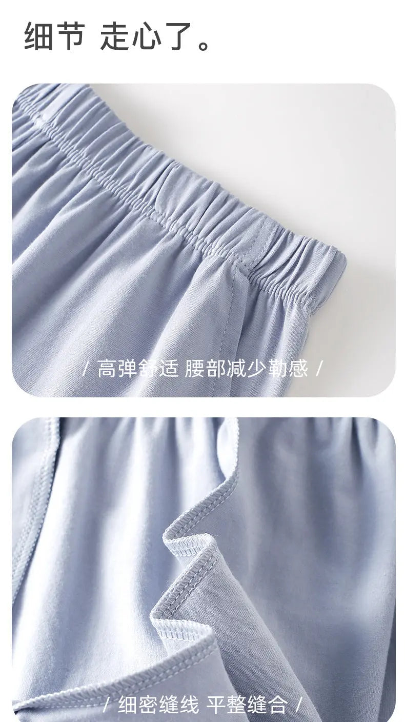 Women's Pajama Pants Summer Three-Quarter Pants Pure Cotton Thin Large Size Home Pants Large Pants Home Pants Loose Factory Wholesale GreatEagleInc