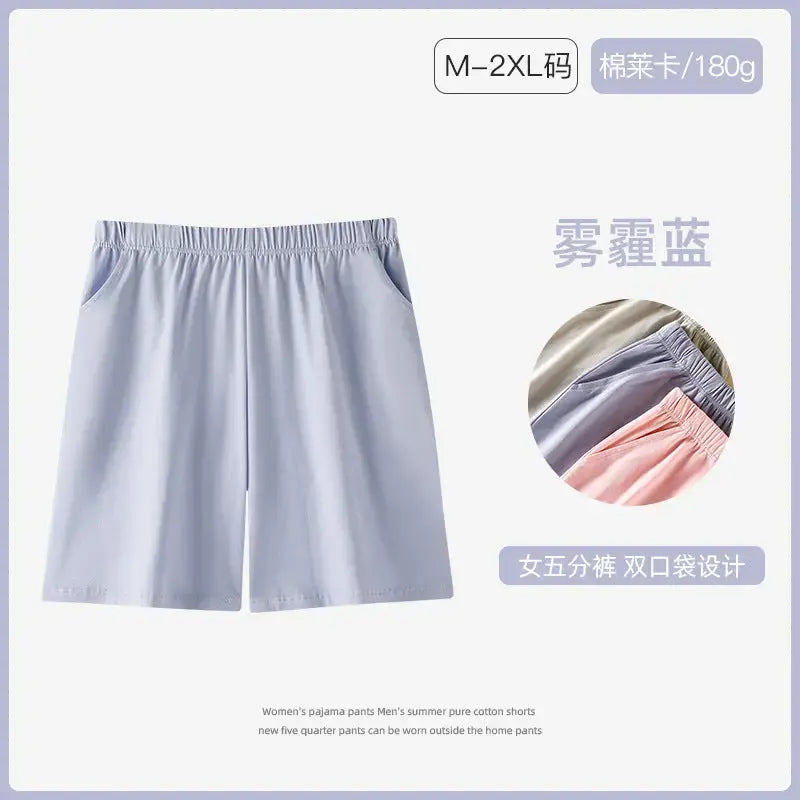 Women's Pajama Pants Summer Three-Quarter Pants Pure Cotton Thin Large Size Home Pants Large Pants Home Pants Loose Factory Wholesale GreatEagleInc