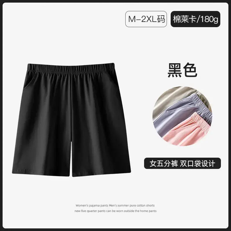 Women's Pajama Pants Summer Three-Quarter Pants Pure Cotton Thin Large Size Home Pants Large Pants Home Pants Loose Factory Wholesale GreatEagleInc