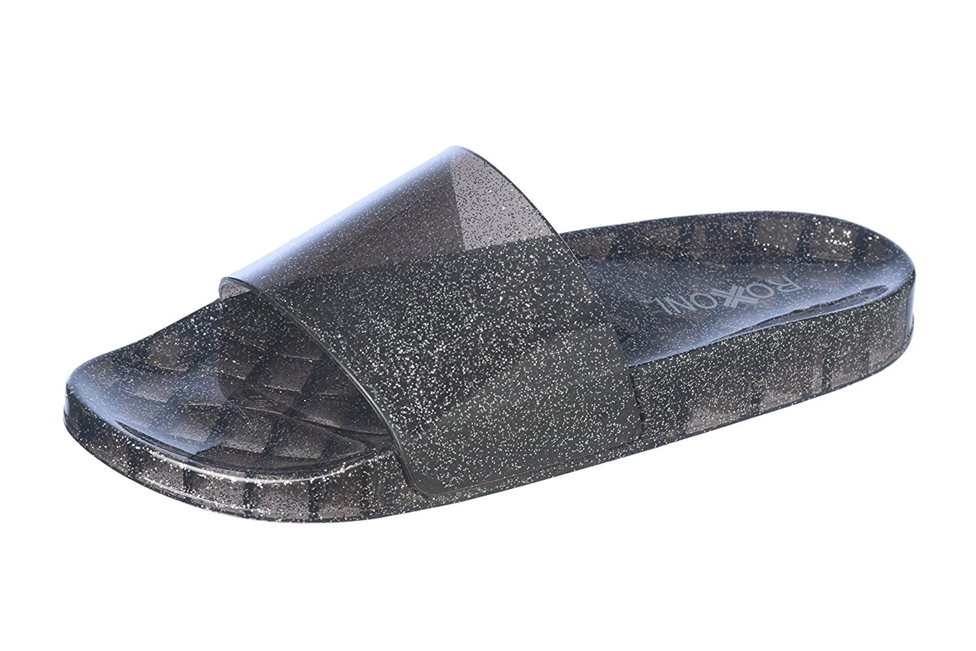 Women's Summer Flip Flop Open Toe Jelly Glitter Slides Roxoni