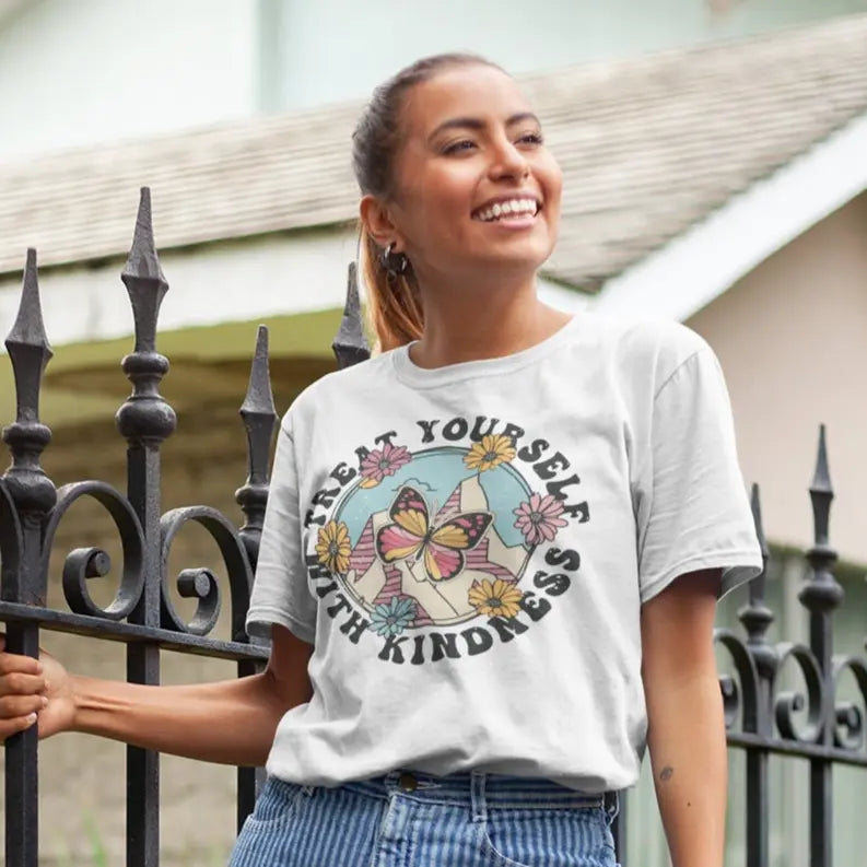 Women's Treat Yourself with Kindness T-Shirt Dream Team Designs