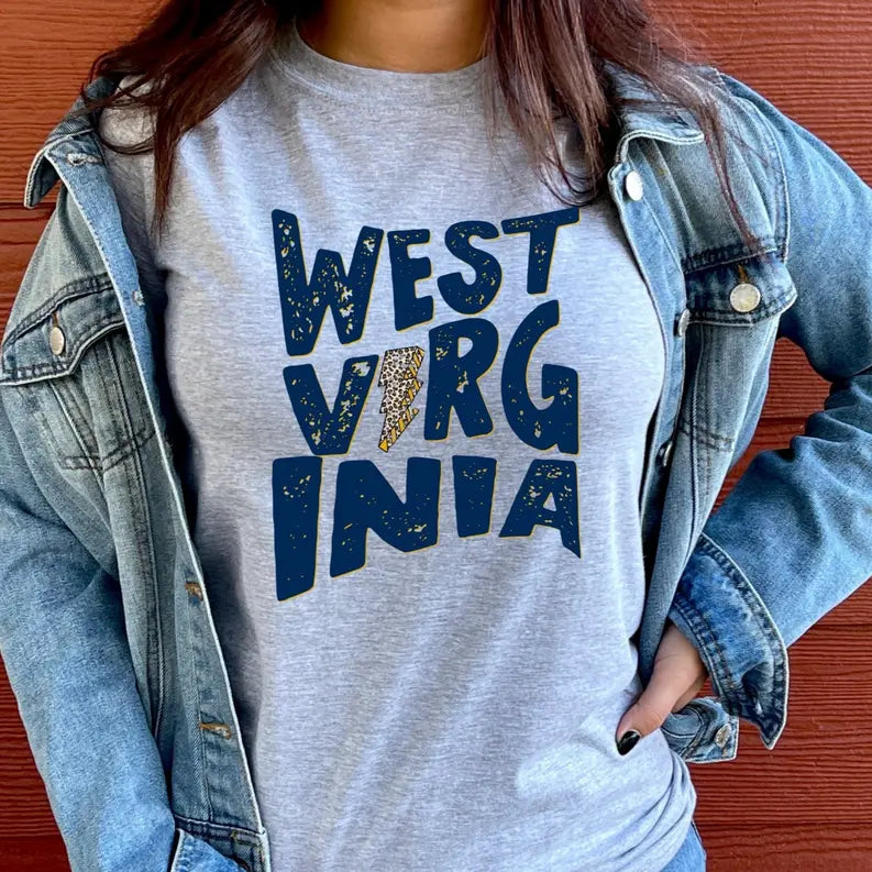 Women's West Virgina Bolt State T-Shirt Dream Team Designs