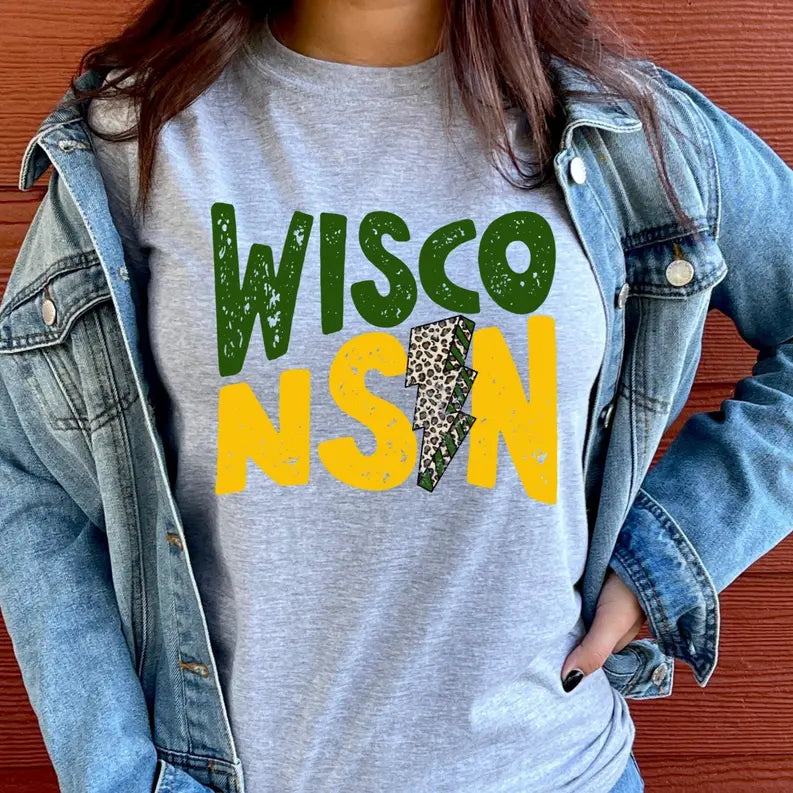 Women's Wisconsin Bolt State T-Shirt Dream Team Designs