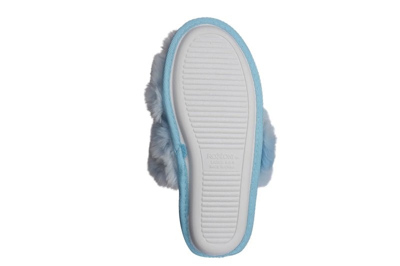 Womens Stylish Faux Fur Tie & Dye Slippers Roxoni