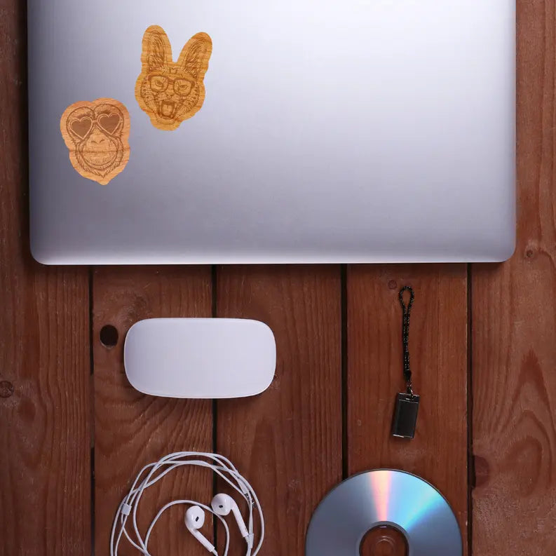Wood Orangutan Sticker, Funny Hipster "Heartbreaker" The 308 Collective