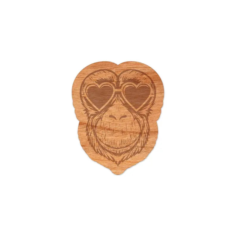 Wood Orangutan Sticker, Funny Hipster "Heartbreaker" The 308 Collective