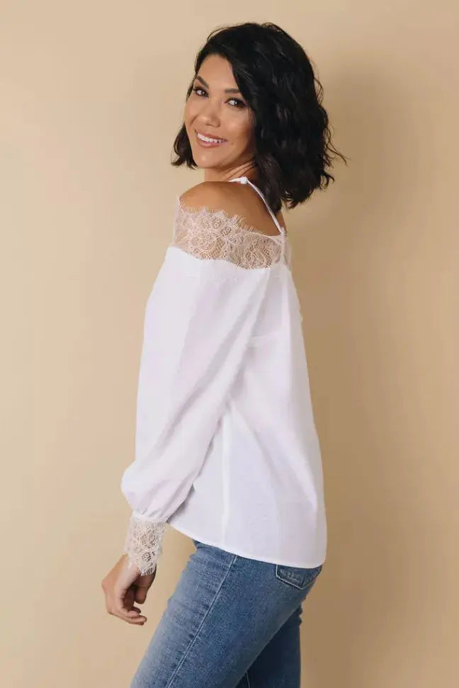 Work Of Art Cold Shoulder Blouse Stay Warm in Style