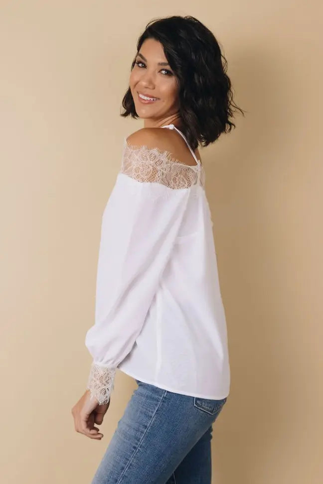 Work Of Art Cold Shoulder Blouse Stay Warm in Style