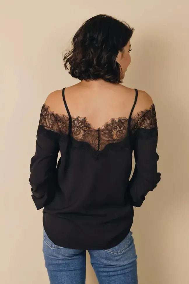 Work Of Art Cold Shoulder Blouse Stay Warm in Style
