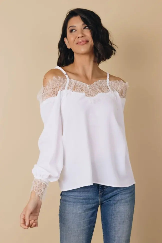Work Of Art Cold Shoulder Blouse Stay Warm in Style