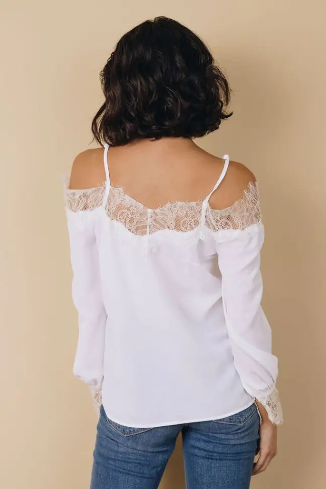 Work Of Art Cold Shoulder Blouse Stay Warm in Style