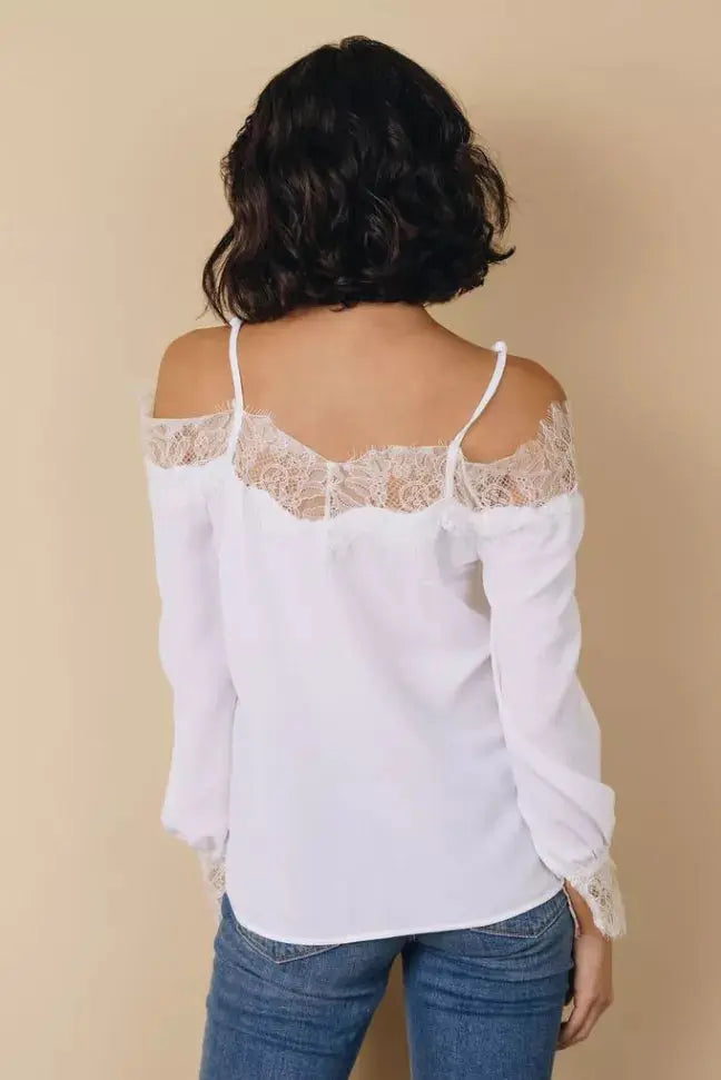 Work Of Art Cold Shoulder Blouse Stay Warm in Style