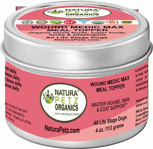 Wound Medic Max Meal Topper* Master Wound, Skin & Coat Support For Dogs & Cats* Organic Pet Systems
