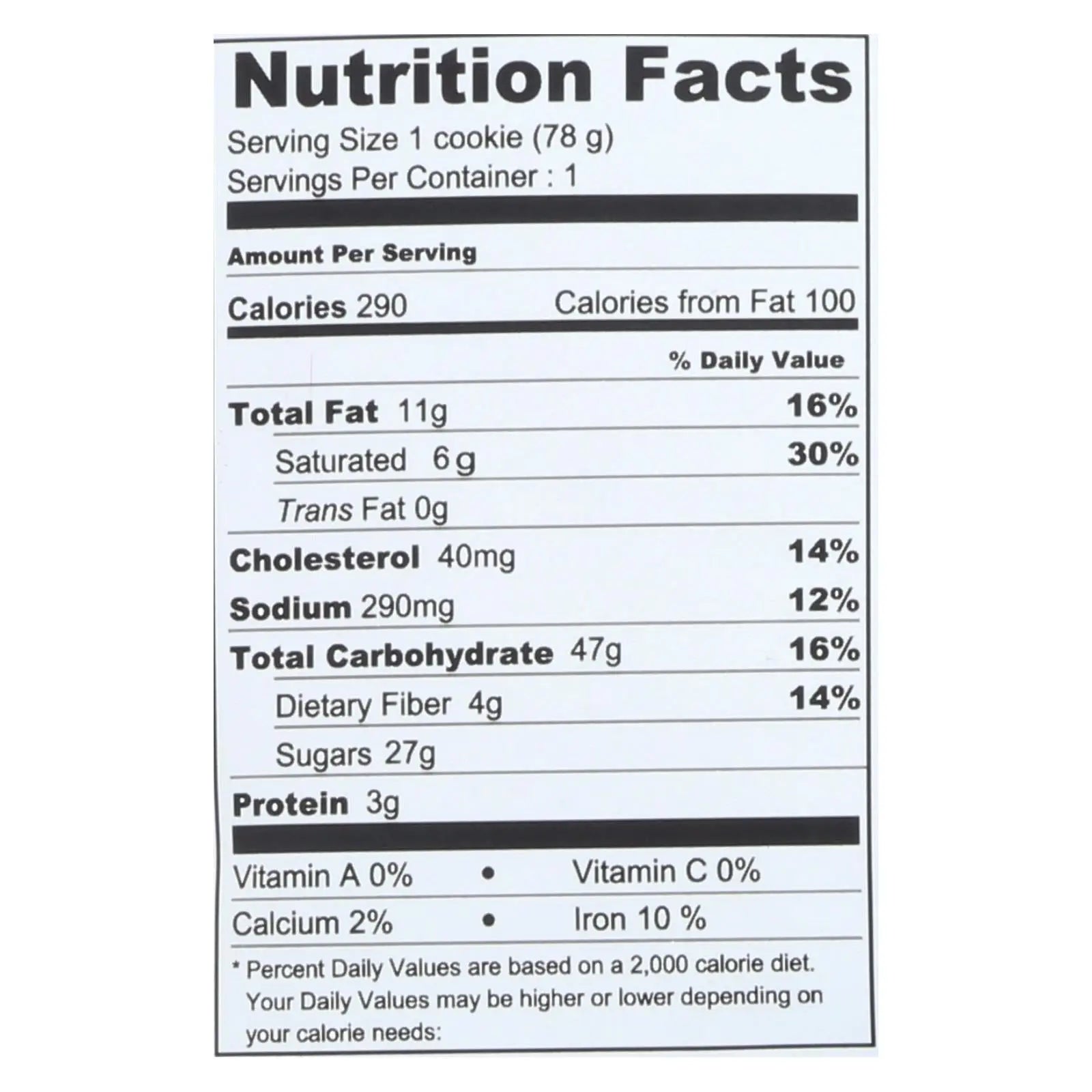 Wow Baking Cookie - Oregon Oatmeal - Case Of 12 - 2.75 Oz. Wow Baking