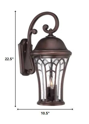 XL Bronze Tapered Goblet Wall Light Homeroots Outdoor