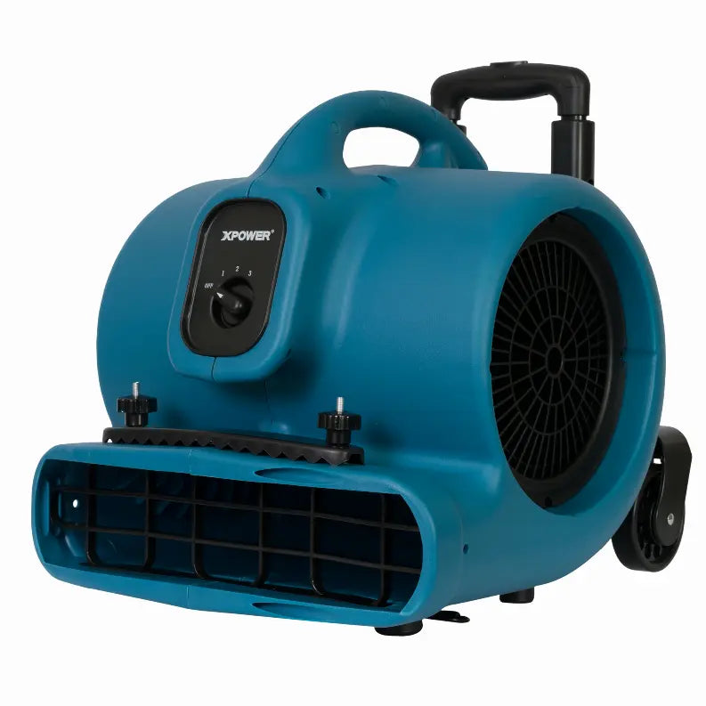XPOWER P-630HC 1/2 HP 2800 CFM Air Mover, Dryer, Fan, Blower with Telescopic Handle, Wheels, Carpet Clamp Xpower Manufacture Inc
