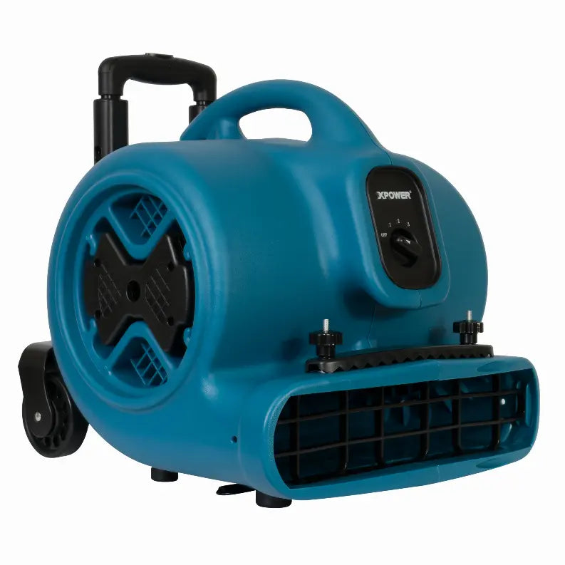 XPOWER P-630HC 1/2 HP 2800 CFM Air Mover, Dryer, Fan, Blower with Telescopic Handle, Wheels, Carpet Clamp Xpower Manufacture Inc