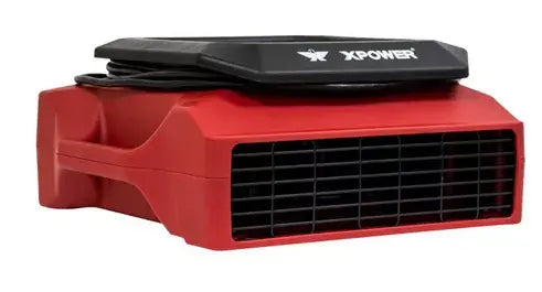 XPOWER PL-700A 1/3 HP 1050 CFM 3 Speed Low Profile Air Mover, Floor Fan, Carpet Dryer with Built-in Power Outlets Xpower Manufacture Inc