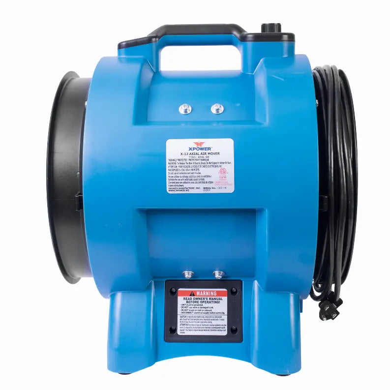 XPOWER X-12 Variable Speed 12inch Diameter Industrial Confined Space Ventilator Fan Xpower Manufacture Inc