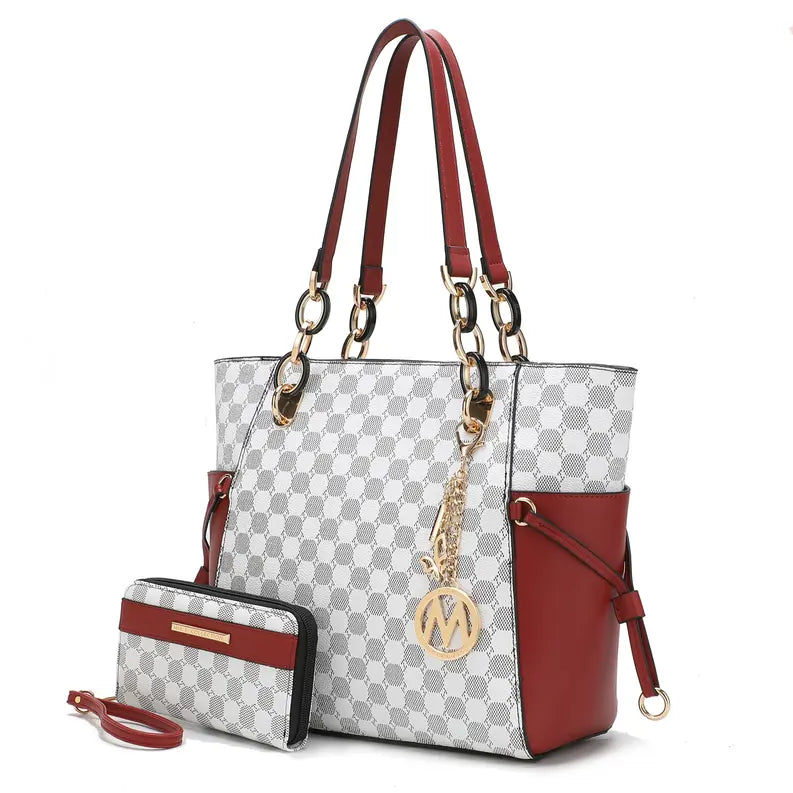 Xenia Circular Print Tote Bag with Wallet MKF Colletion by Mia K.