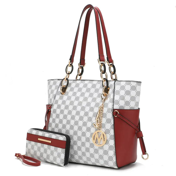 Xenia Circular Print Tote Bag with Wallet MKF Colletion by Mia K.