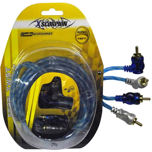 Xscorpion 18-foot Right Angle Triple Shielded Rca Cable - Expert Link Series Xscorpion