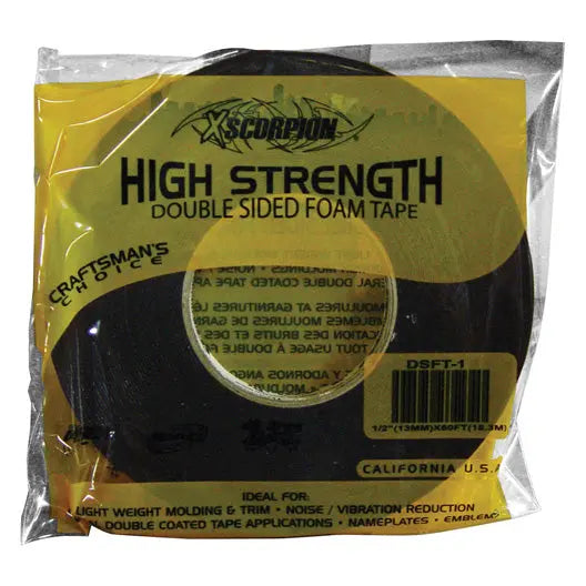 Xscorpion 1″ Double Sided Foam Tape (60 Feet) Xscorpion