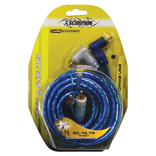 Xscorpion 6-foot Right Angle Triple Shielded Rca Cable With Remote Wire Xscorpion