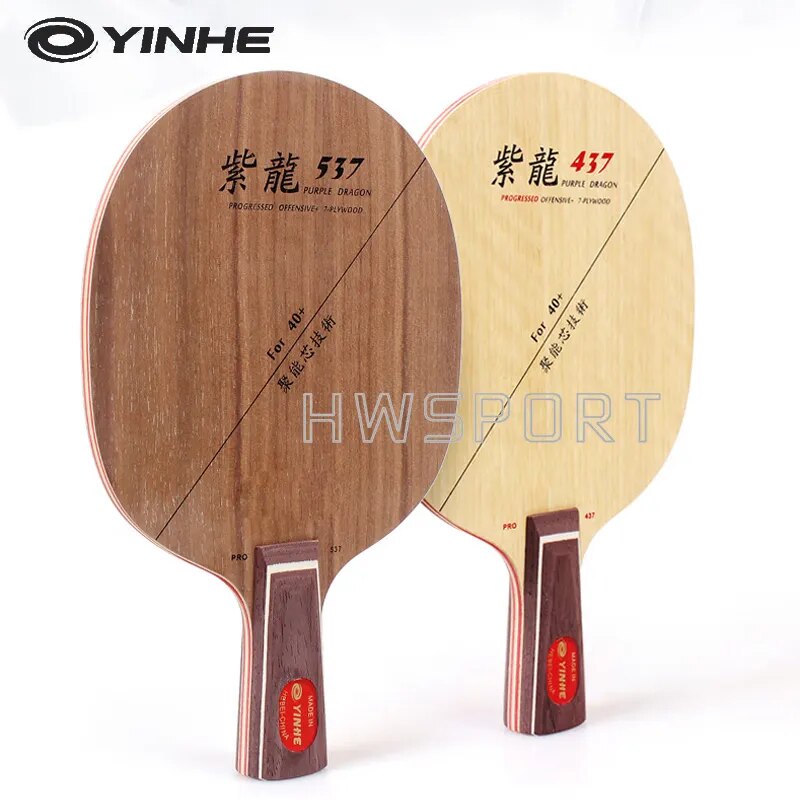 YINHE Purple Dragon 437 S 537 S Table Tennis Blade 7 Wood CLCR Structure Provincial Ping Pong Blade with Fine Support