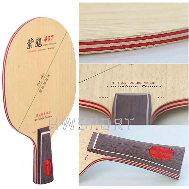 YINHE Purple Dragon 437 S 537 S Table Tennis Blade 7 Wood CLCR Structure Provincial Ping Pong Blade with Fine Support