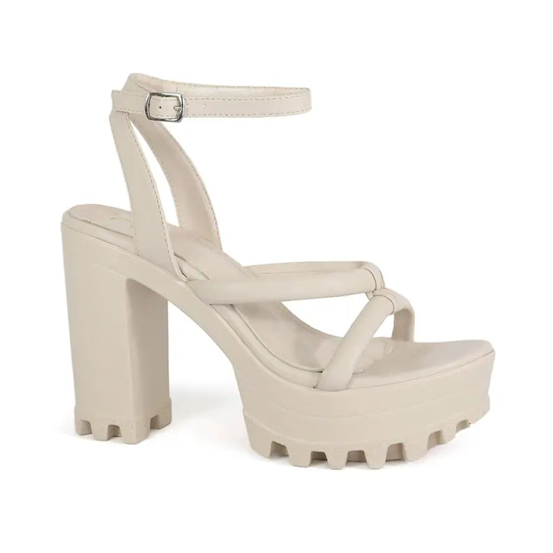 YOKI ASTER-08 Women's Padded Strappy Chunky Platform Heels Yoki Fashion