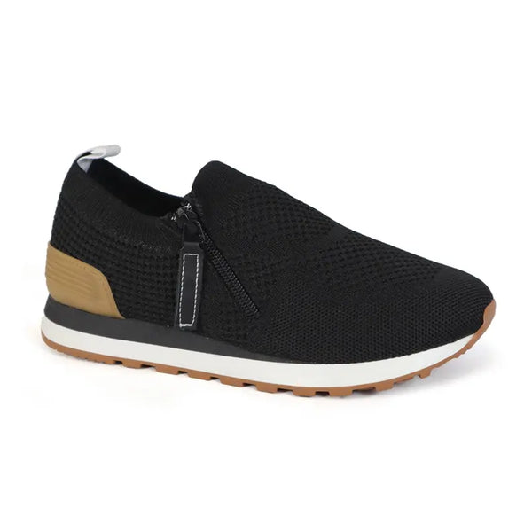 YOKI KADE-11 Women's Knit Sidezip Sneaker Yoki Fashion