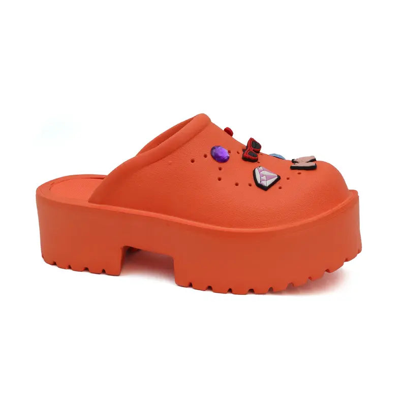 YOKI KLARAH-07 Women's slide platform Clog Sandals w/pins Yoki Fashion