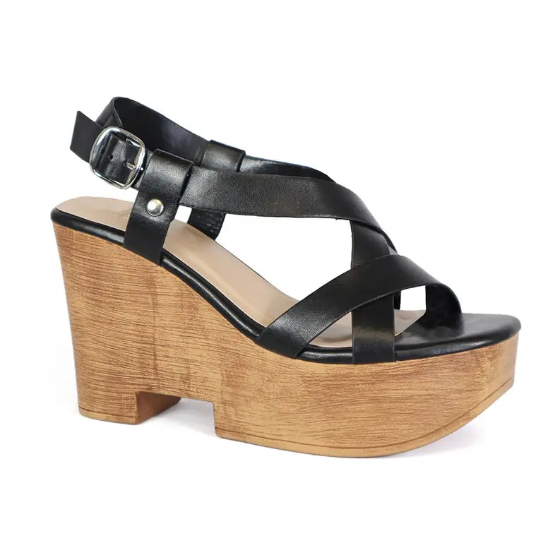 YOKI SUNBRELLA-04 Women's Quilted Strap Beach Wedges Yoki Fashion
