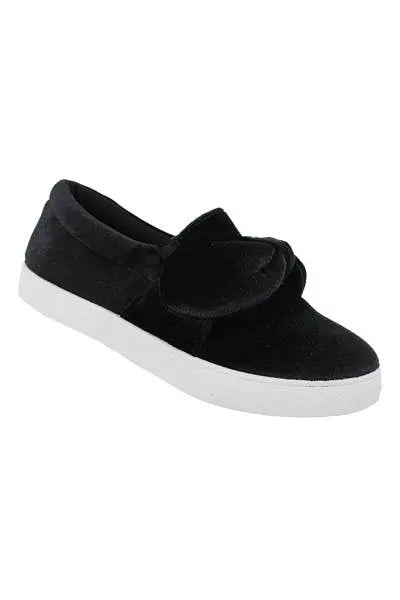 YOKI TIA-123 Women's Velvet Sneaker With Bow Yoki Fashion
