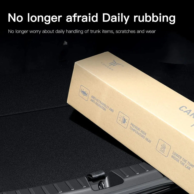 YZ For Tesla Model 3 Y Highland Juniper Trunk Sill Plate Protector TPE Rubber Protector Threshold Bumper Pad Prevent Scratching GreatEagleInc