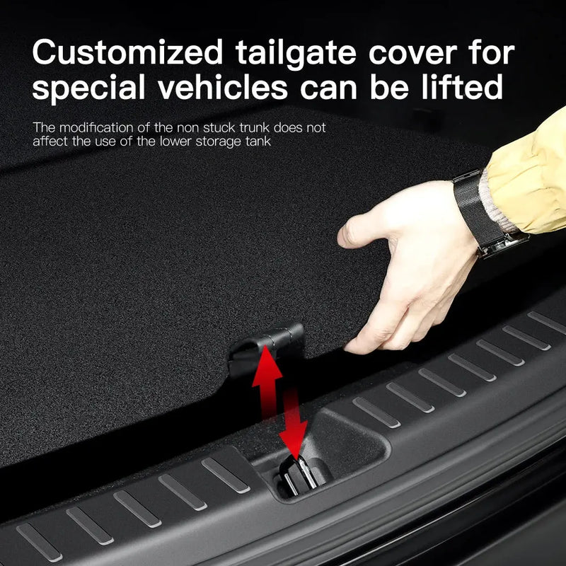 YZ For Tesla Model 3 Y Highland Juniper Trunk Sill Plate Protector TPE Rubber Protector Threshold Bumper Pad Prevent Scratching GreatEagleInc