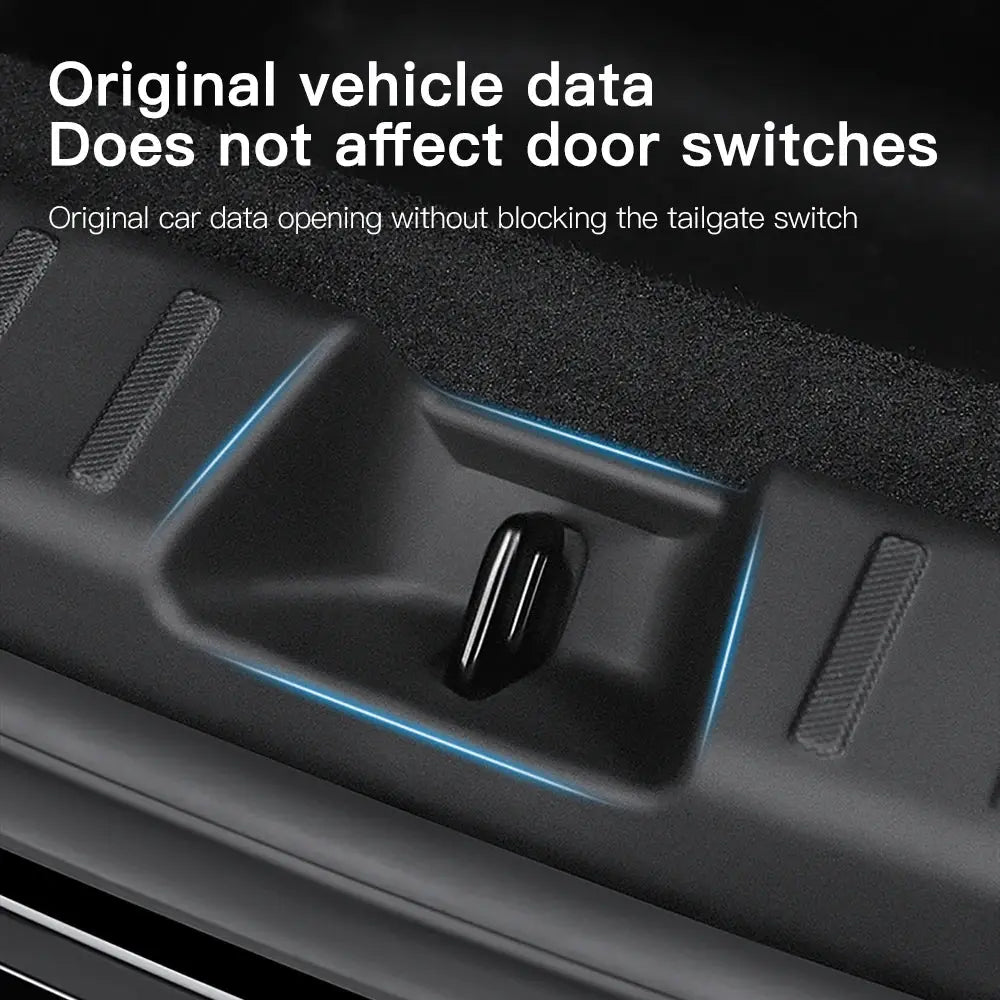 YZ For Tesla Model 3 Y Highland Juniper Trunk Sill Plate Protector TPE Rubber Protector Threshold Bumper Pad Prevent Scratching GreatEagleInc