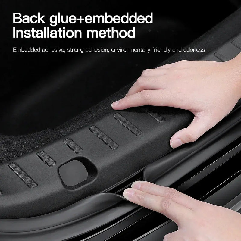 YZ For Tesla Model 3 Y Highland Juniper Trunk Sill Plate Protector TPE Rubber Protector Threshold Bumper Pad Prevent Scratching GreatEagleInc
