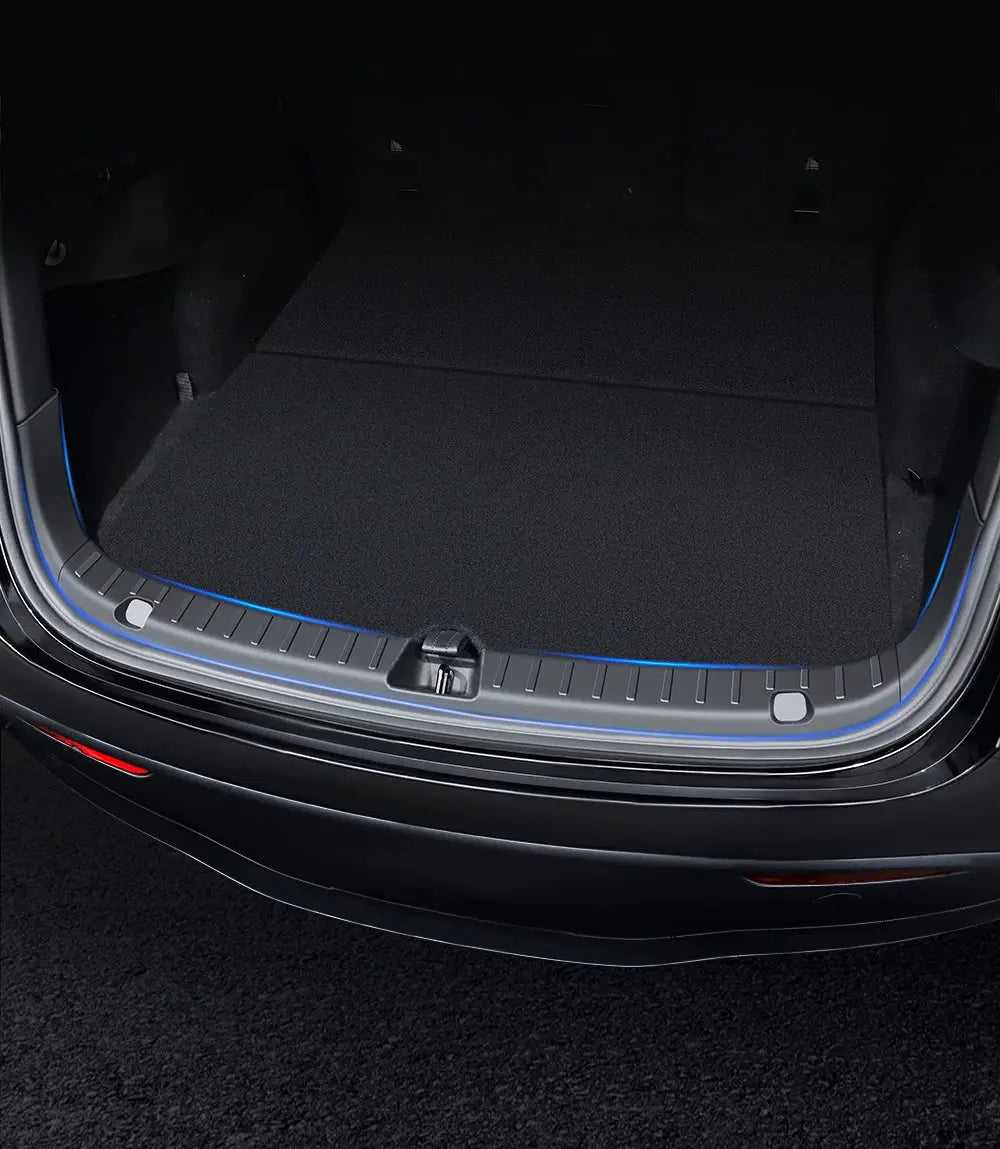 YZ For Tesla Model 3 Y Highland Juniper Trunk Sill Plate Protector TPE Rubber Protector Threshold Bumper Pad Prevent Scratching GreatEagleInc