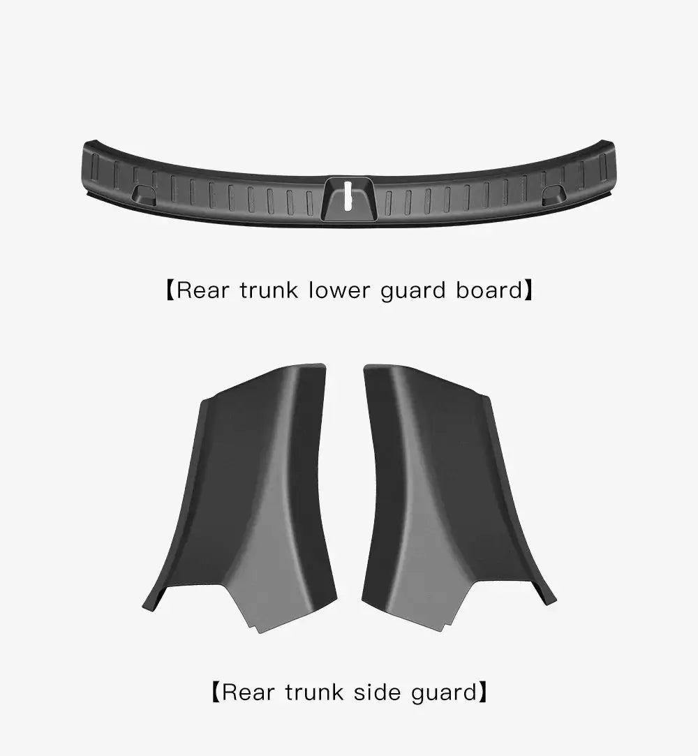 YZ For Tesla Model 3 Y Highland Juniper Trunk Sill Plate Protector TPE Rubber Protector Threshold Bumper Pad Prevent Scratching GreatEagleInc