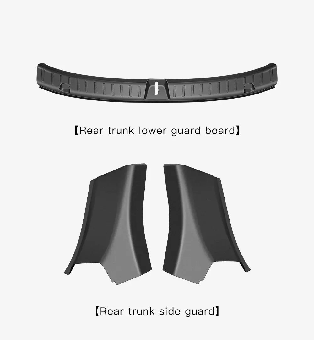 YZ For Tesla Model 3 Y Highland Juniper Trunk Sill Plate Protector TPE Rubber Protector Threshold Bumper Pad Prevent Scratching GreatEagleInc