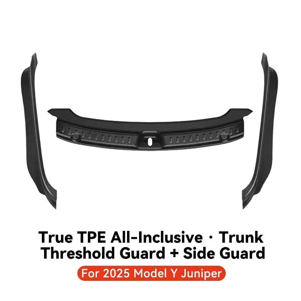YZ For Tesla Model 3 Y Highland Juniper Trunk Sill Plate Protector TPE Rubber Protector Threshold Bumper Pad Prevent Scratching GreatEagleInc