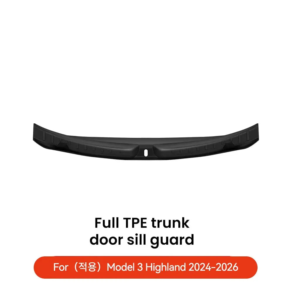 YZ For Tesla Model 3 Y Highland Juniper Trunk Sill Plate Protector TPE Rubber Protector Threshold Bumper Pad Prevent Scratching GreatEagleInc