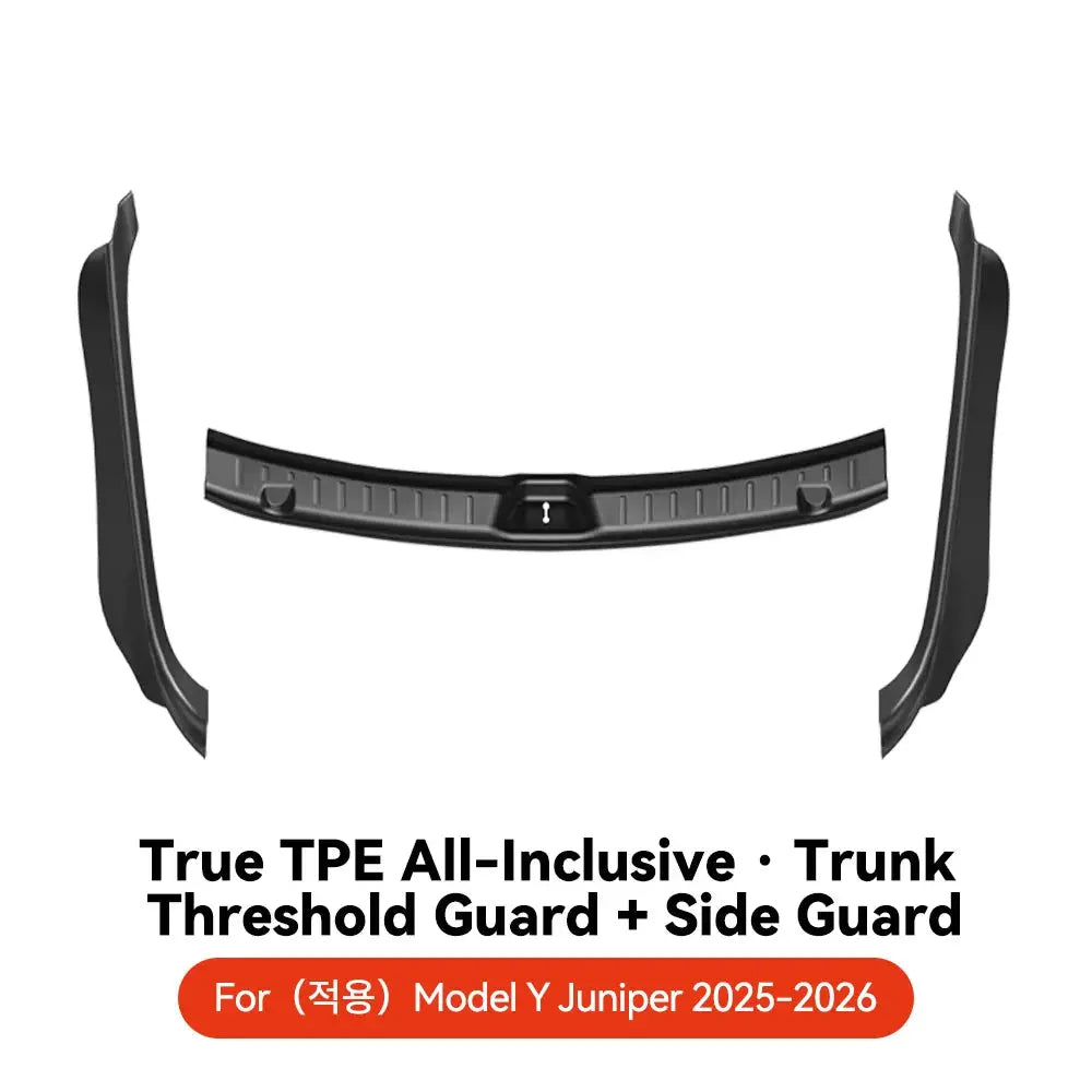 YZ For Tesla Model 3 Y Highland Juniper Trunk Sill Plate Protector TPE Rubber Protector Threshold Bumper Pad Prevent Scratching GreatEagleInc