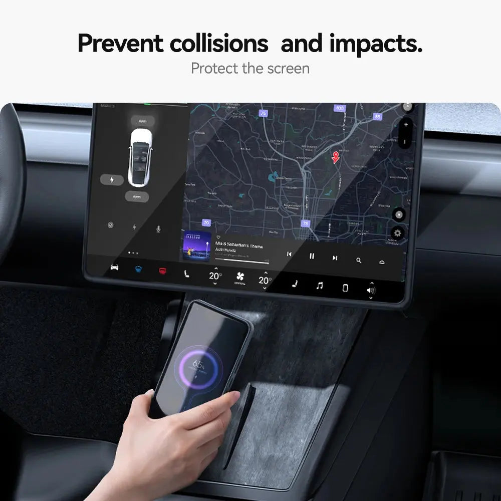 YZ For Tesla Model 3 Y/YL Highland Juniper 2021-2026 TPU Protective Trim Cover Central Control Navigation Screen Protector GreatEagleInc